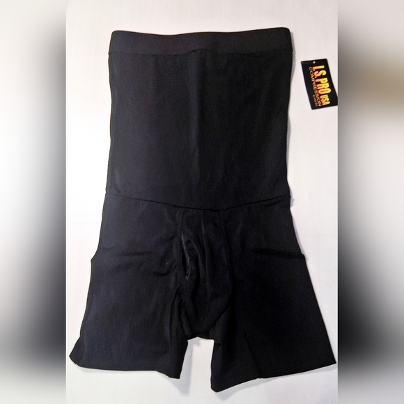 Insta Slim Men's Compression Hi-Waist Ab Undershorts Black Size Medium I.S. Pro